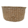 Small oval woven basket in natural blonde wicker — vintage, Czech Republic 1980s