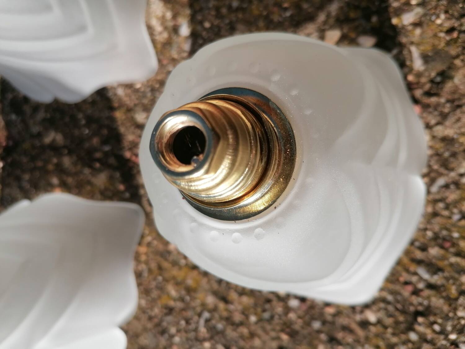 Set of 3 Art Deco tulip hanging lamps