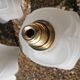 Lot de 3 baladeuses suspensions tulipes Art déco