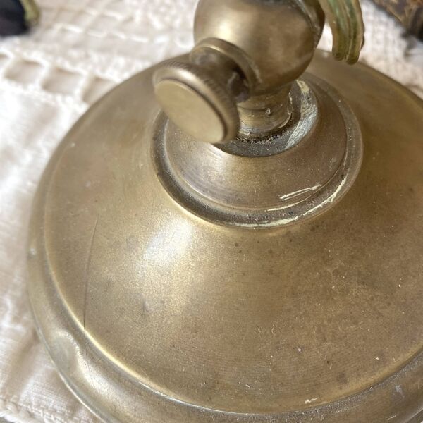 Lampe de notaire ancienne  en laiton , lampe de bureau orientable