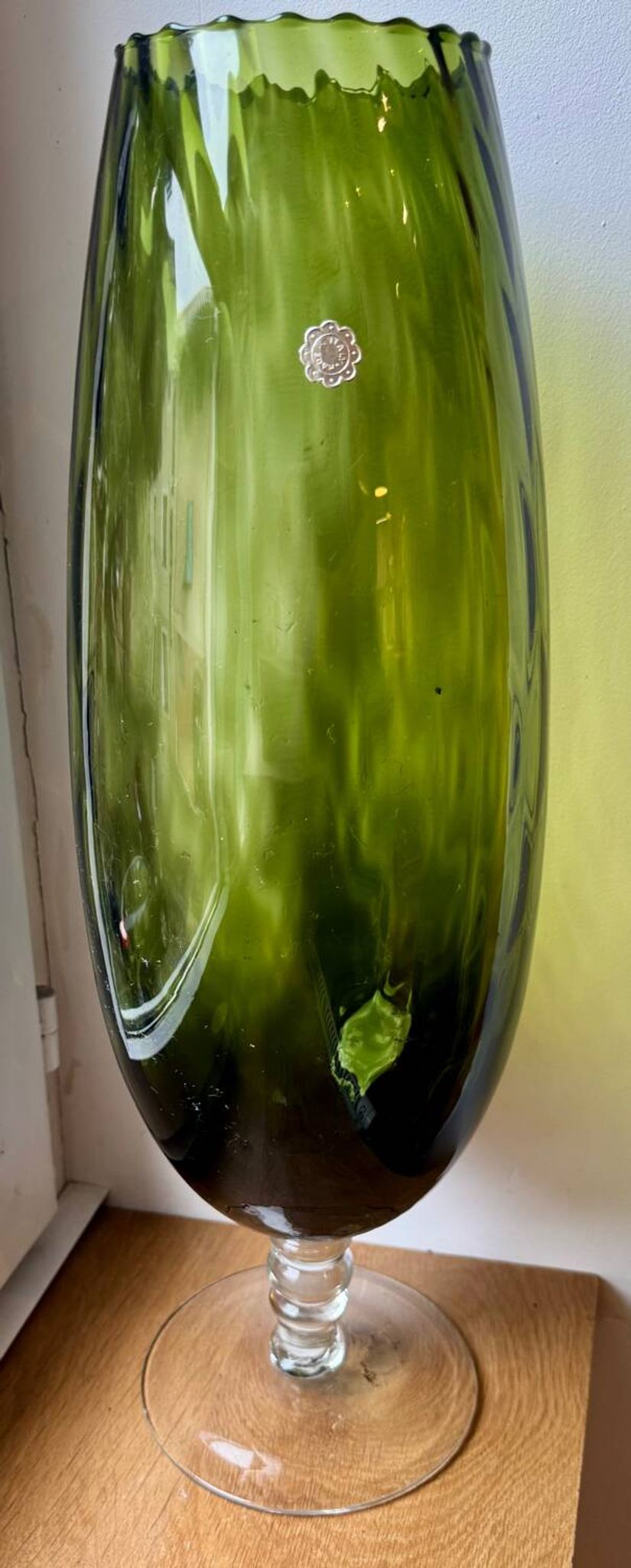 Vase en verre soufflé, Italie années 70/80