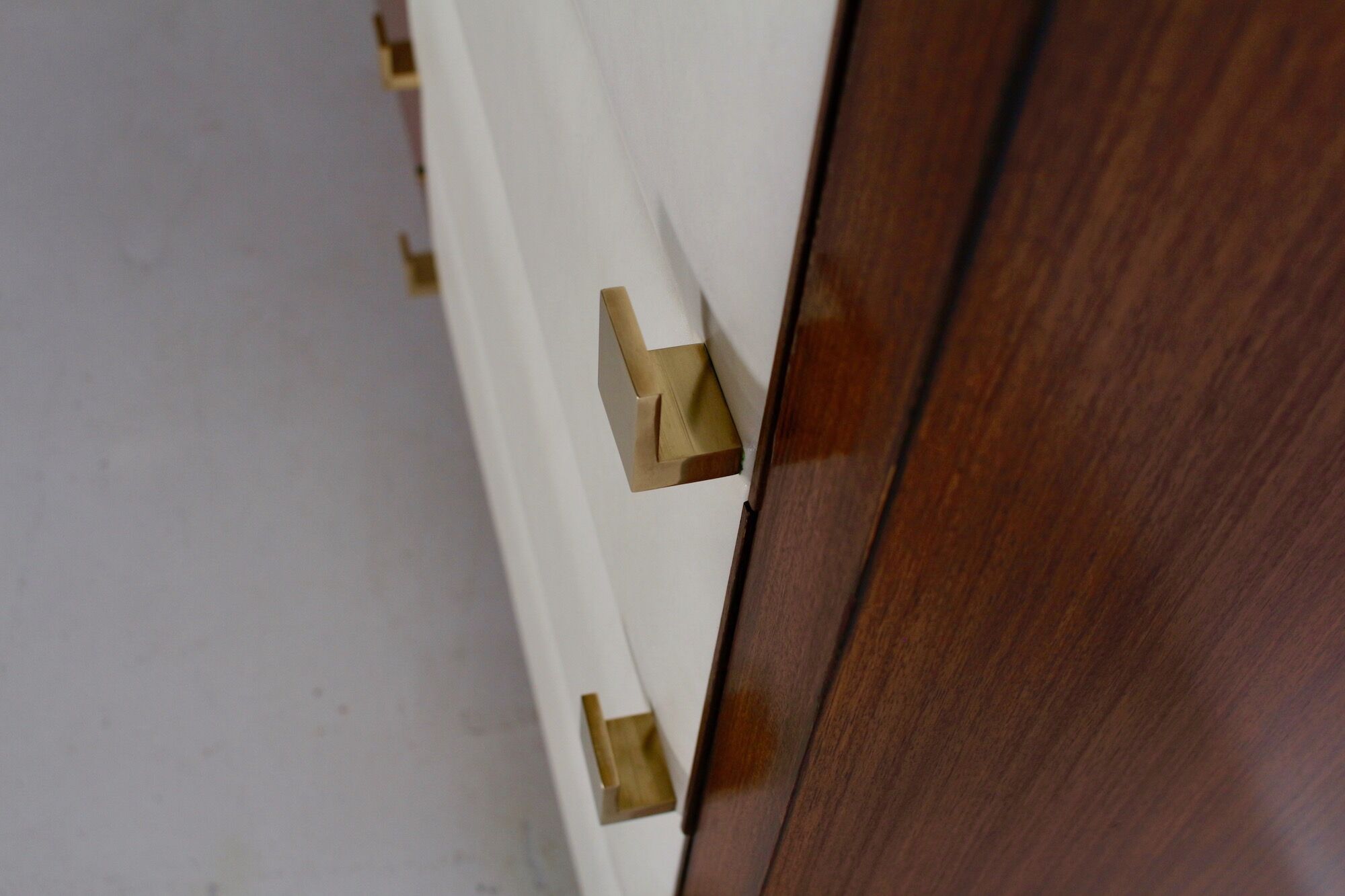 Rosewood and brass buffet by Roger Landault for Regy