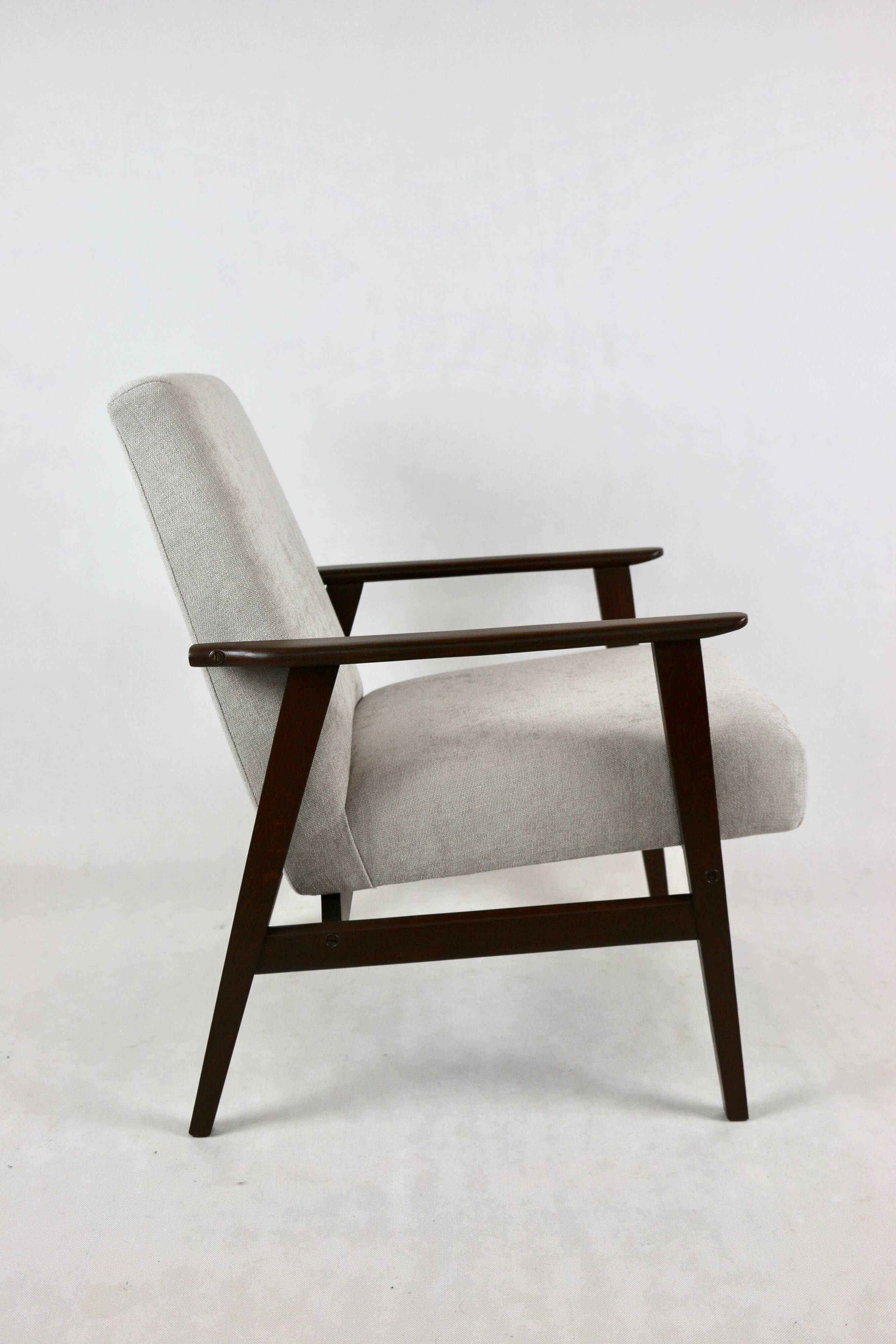 Fauteuil vintage Fox gris clair, années 1970