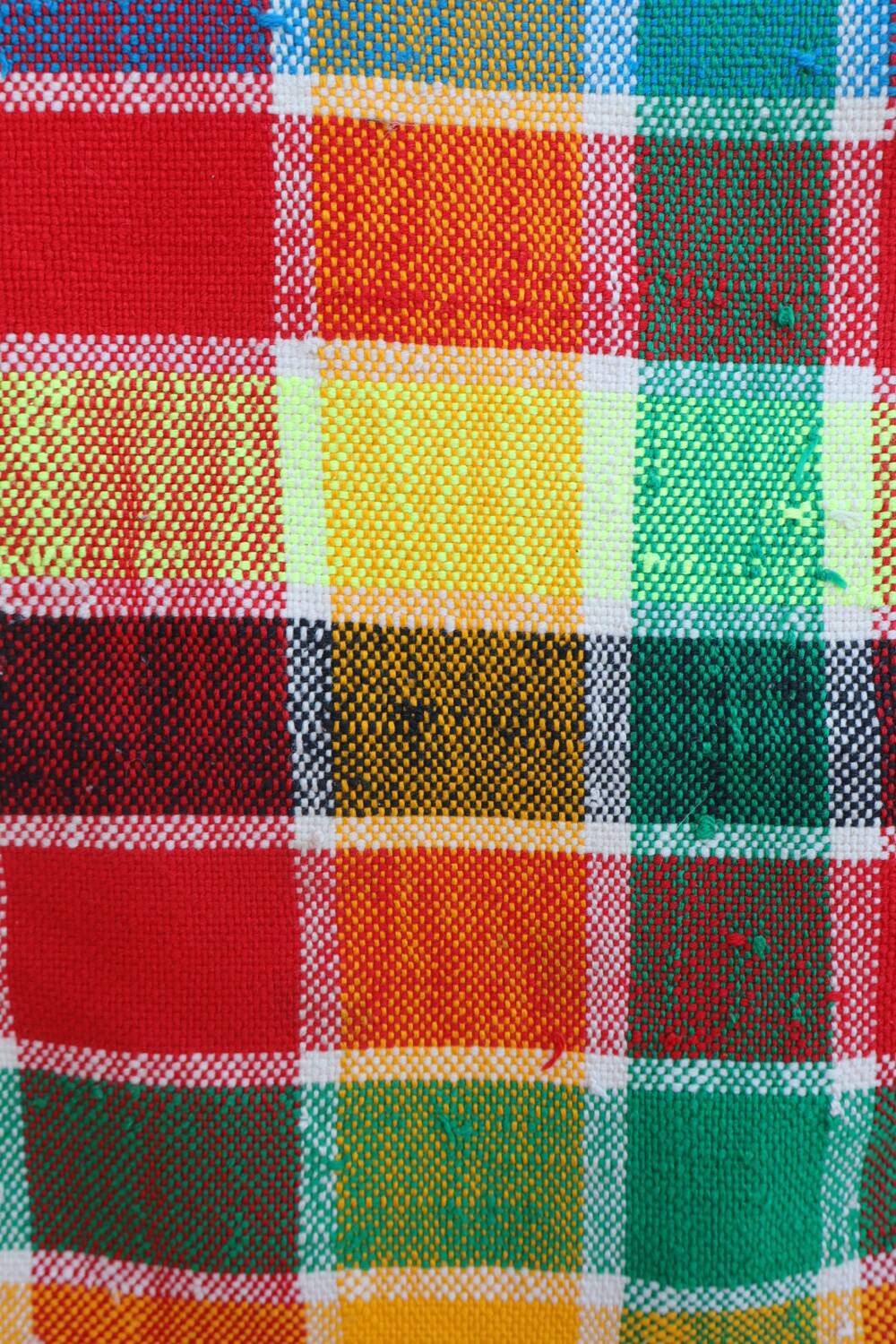 Berber Haïk blanket with multicolored checks