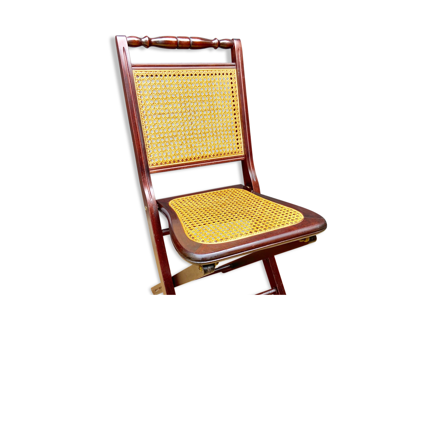 Chaise cannée pliante