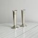 Pair of silver-plated flower vases