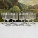 8 Baccarat cut crystal white wine glasses, Chicago model