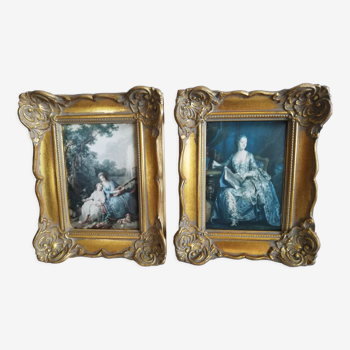 Duo old gilded frames