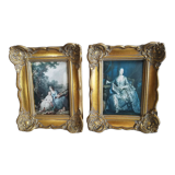 Duo old gilded frames