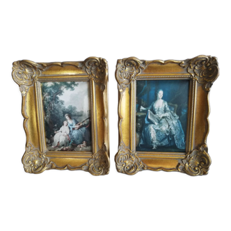 Duo old gilded frames