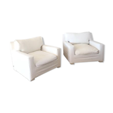 Paire de fauteuils et pouf Caravane