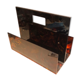 Vintage magazine holder in plexiglas