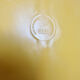Round wall mounted mirror in yellow plastic 1970