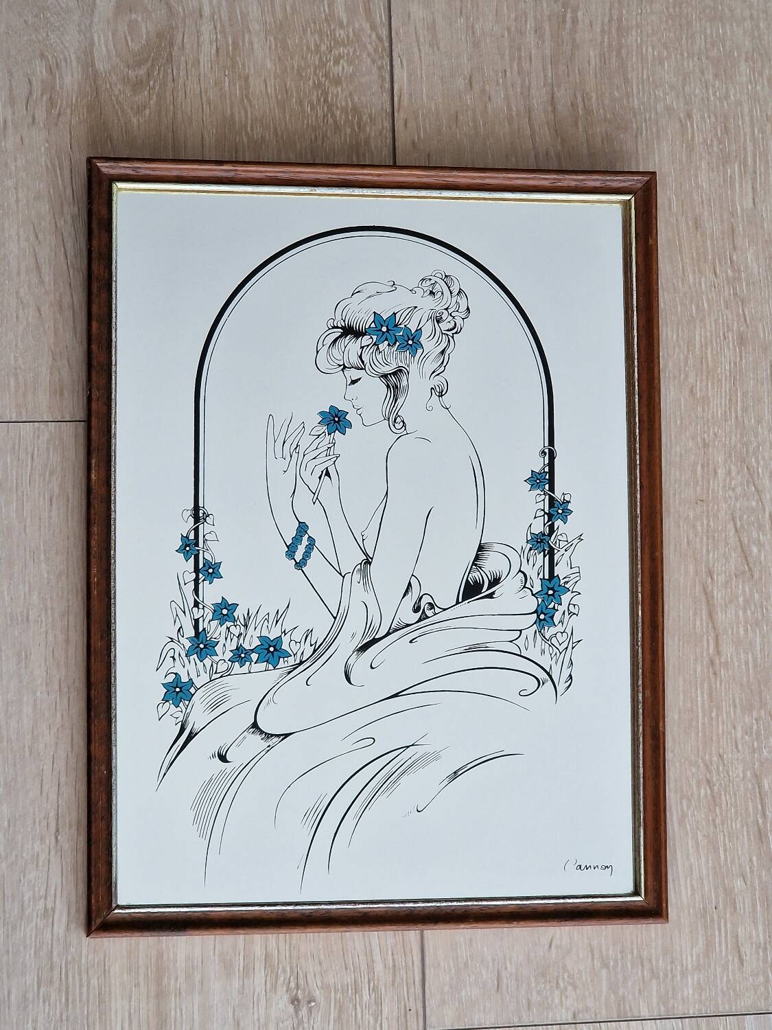 Vintage silkscreen mirror
