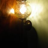 Brass patinated thick metal wall 1940