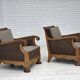 1950s, Danish armchair, furniture wool, solid carved oak wood.
