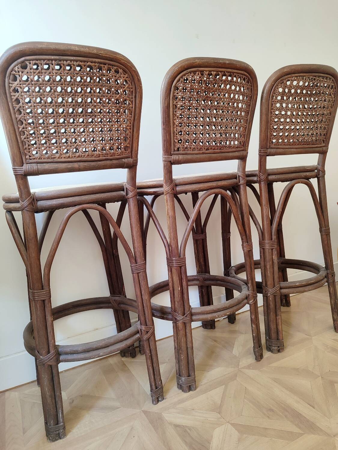 Rattan bar stools