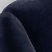 Pair of 1950s design armchairs in blue velvet italian design