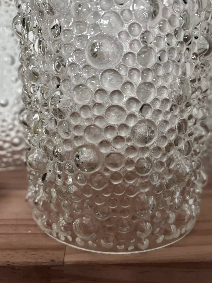 Set of two bubble glass pendant lights