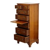 Vintage Chest of Drawers Burton Reproductions Burl Wood Veneer 116cm
