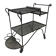 Perforated wrought iron rolling dessert trolley