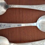 Set of silvered metal cutlery 1/1000th