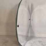 Élégant miroir ancien biseauté à 12 pans – style Art Déco vintage