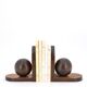 Wooden bookends decorated with spheres, 1950s