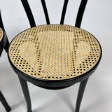 Set of 4 Bentwood and Cane Cafe Dining Chairs, 1990s