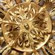 Italian gold wall or ceiling light, Banci Firenze, 1970s