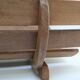 Log basket solid wood slatted vintage folk art
