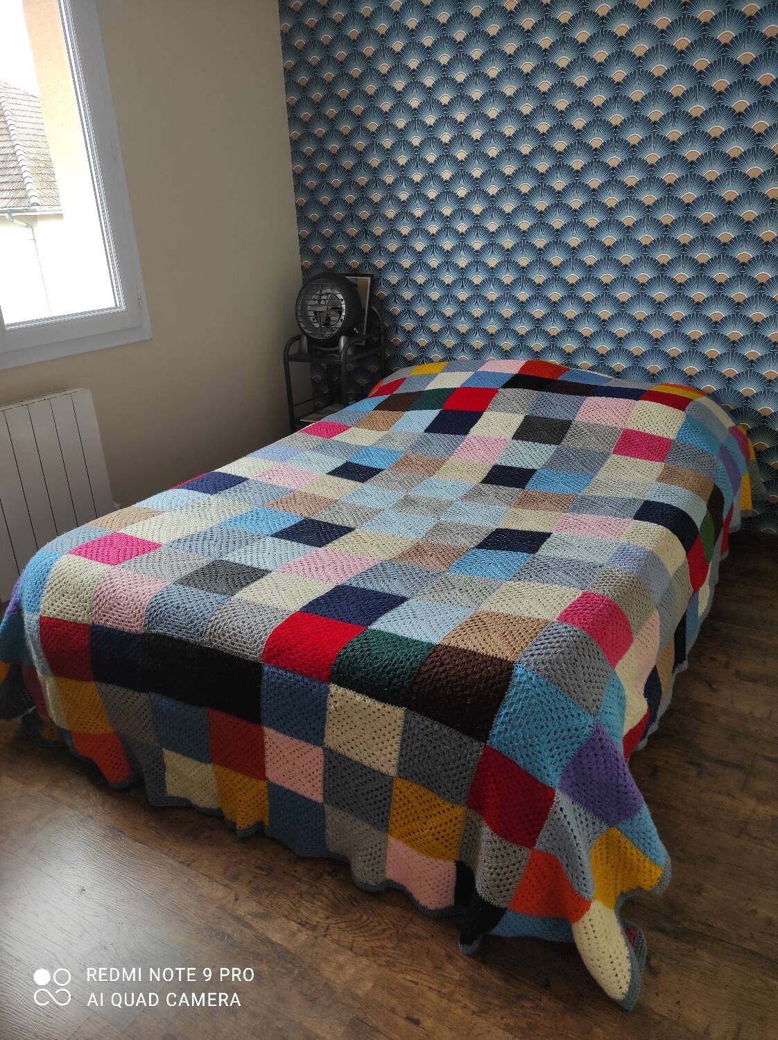 Large Vintage Granny Crochet Blanket