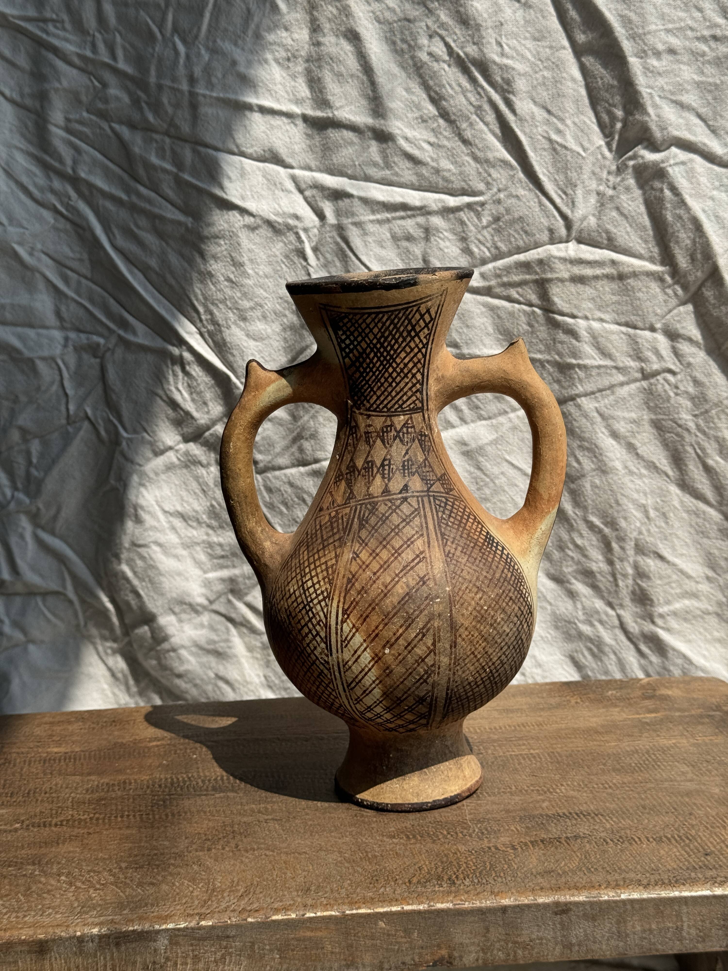 Decorative vase in the shape of an antique style amphora H27