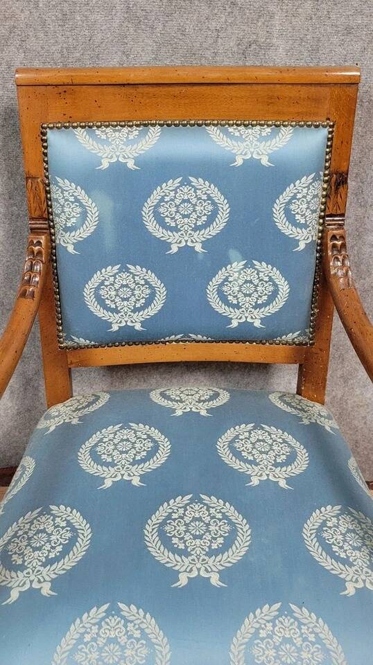 Empire style mahogany dolphin desk chair circa 1880