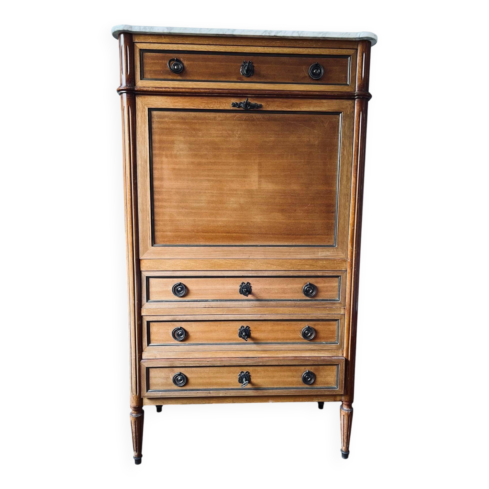 Secrétaire bois et marbre