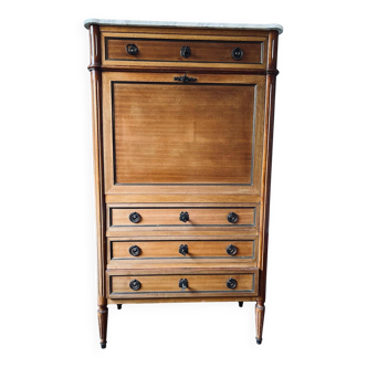 Wooden and marble secretary