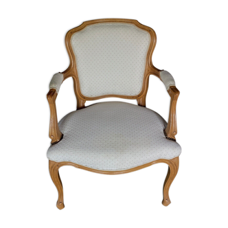 Convertible armchair style Louis XV middle XXe light wood