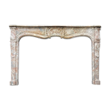 Cheminée en marbre gris des ardennes de style louis xv début xixème siècle