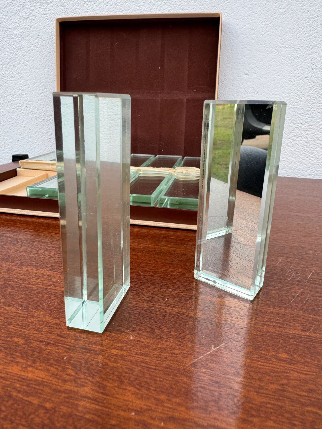 Crystal knife rest Art Deco