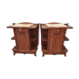 Pair of vintage bedside tables 40s