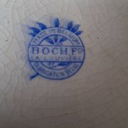 Round plate Boch Frères La Louvière. Belgium. Vintage.