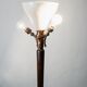 Tripod floor lamp 1950s wooden base