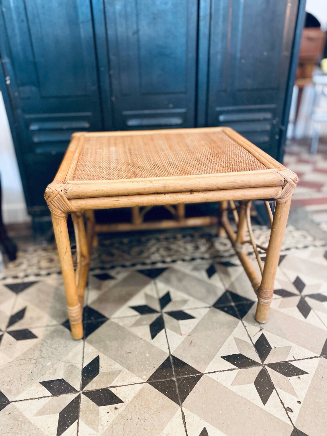 Small rattan coffee table