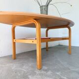 Oval coffee table beech 1980 Aalto Ikea