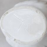 Antique porcelain white swan pot cover