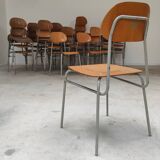 Lot of 24 chairs school chairs industrial style ex Czechoslovakia 1950