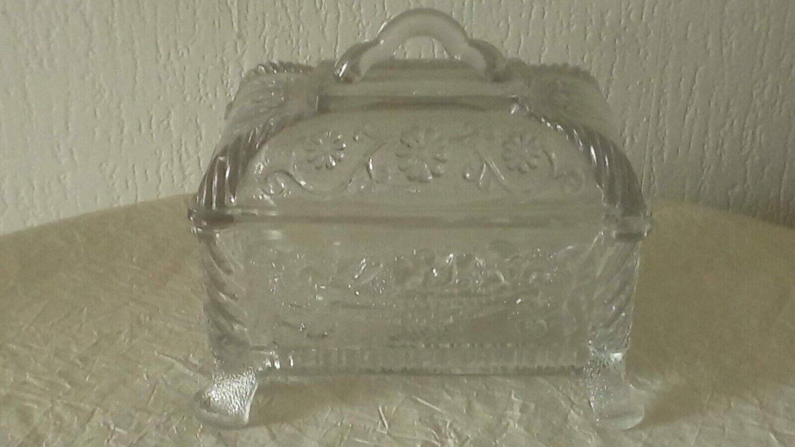 Bonbonniere glass box decorated with chimera late 19th century