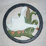 Cast iron “Geese” trivet