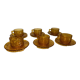 Ensemble de 6 tasses en verre ambré