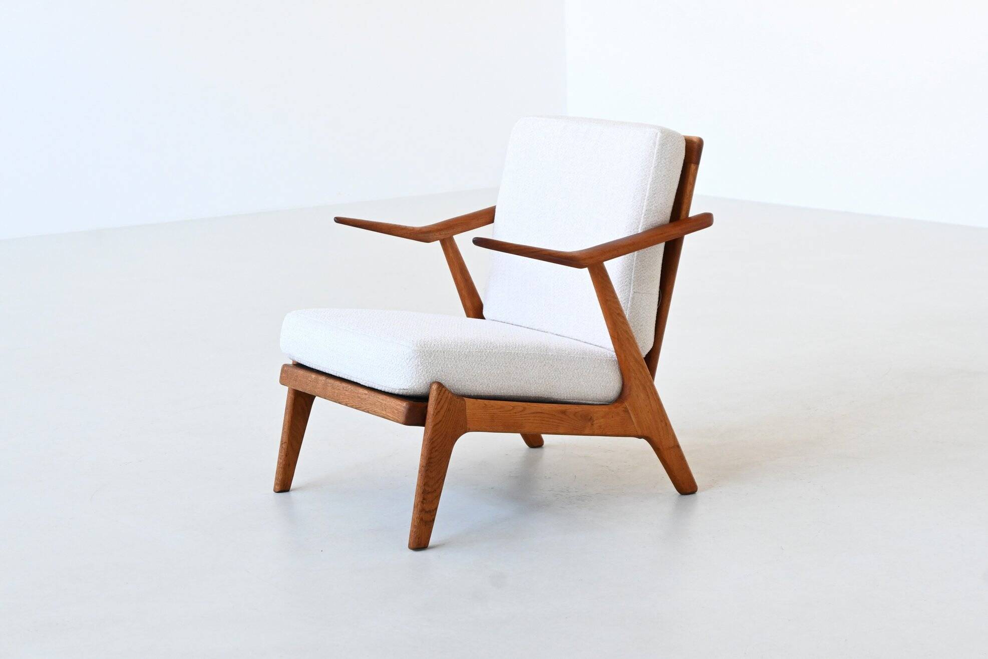 Fauteuil lounge H. Brockmann Petersen en chêne Komfort Danemark 1960